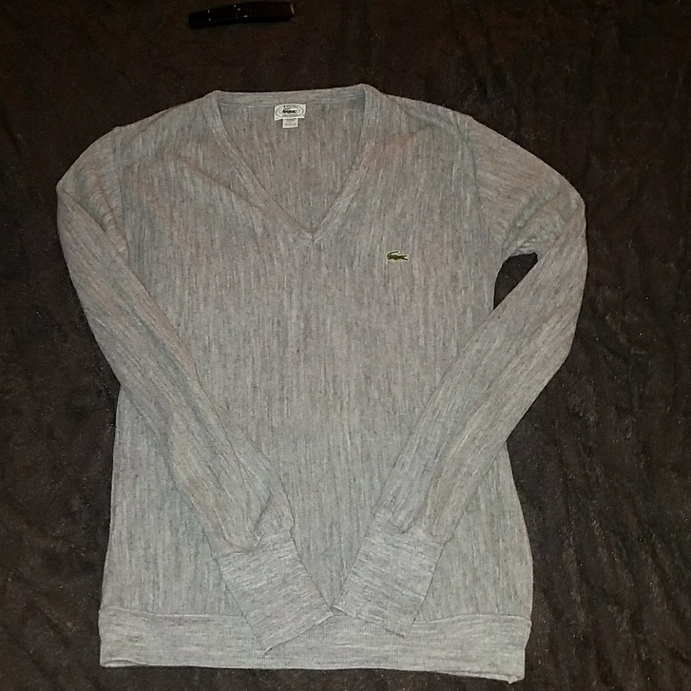Vintage Lacoste v neck sweater size large